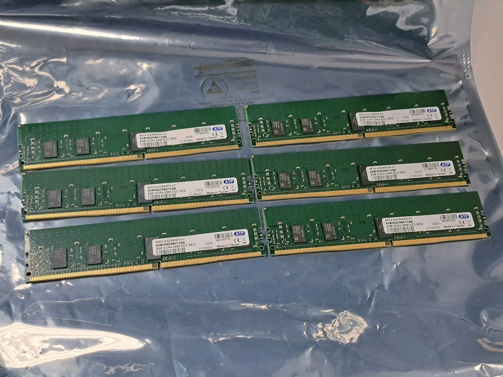 6x8 48GB DDR4-2666 ECC REG RDIMM  Server Memory RAM Samsung ICs ATP Electronics