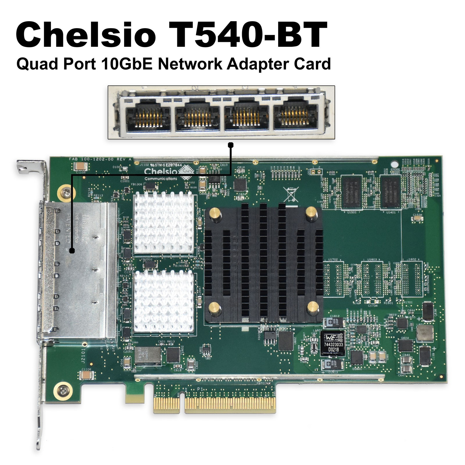 Dell Chelsio Quad Port 10GbE T540-BT T5 RJ-45 Network Adapter 5MHDP