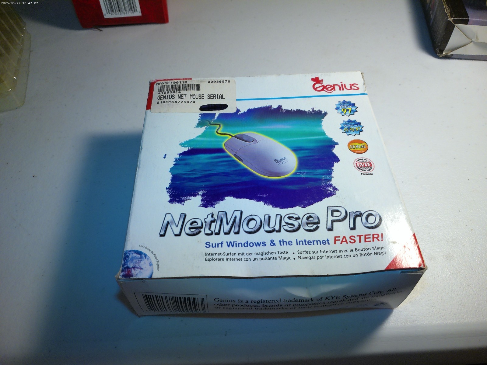 Genius NetMouse Pro PS/2 Mouse w/ 3.5" Floppy in Original Box