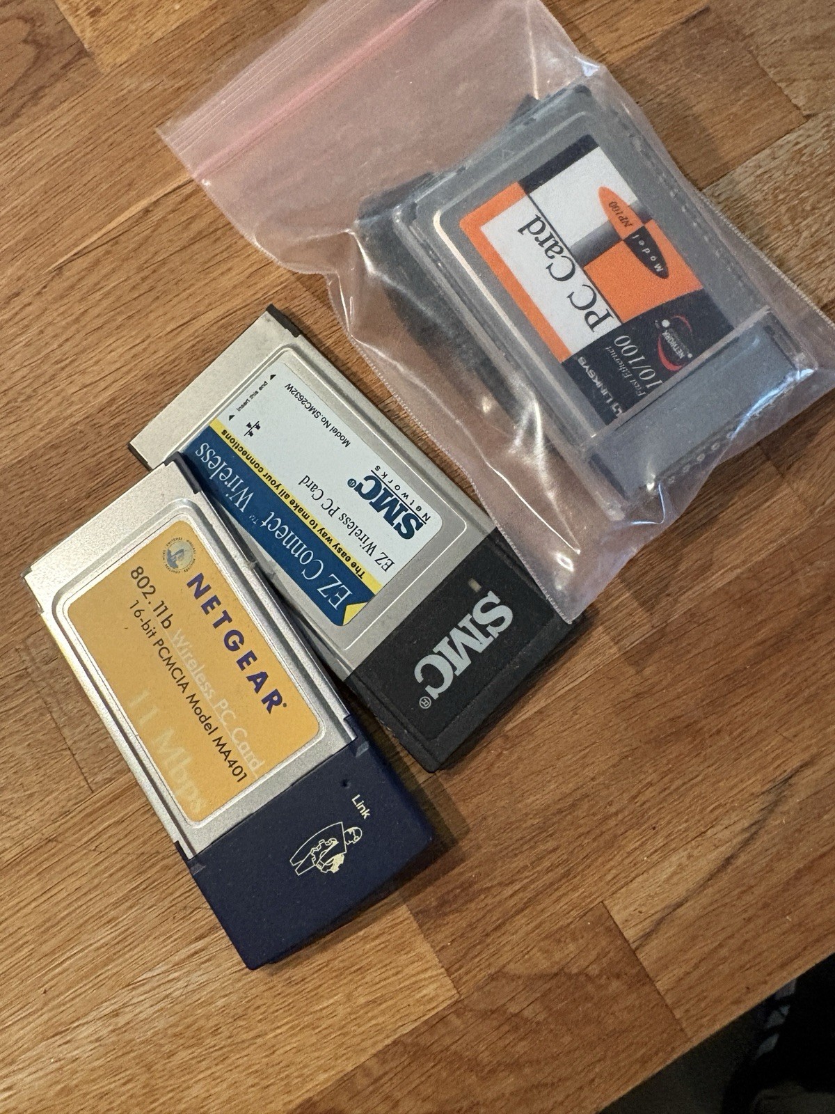 Lot Vintage PCMCIA Wireless Network Cards Netgear MA401 SMC PC Card Untested