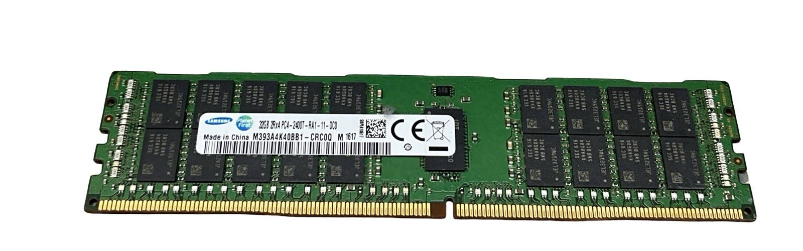 SAMSUNG 32GB DDR4 SERVER RAM 2RX4 PC4-2400T-RA1-11-DCO M393A4K40BB1