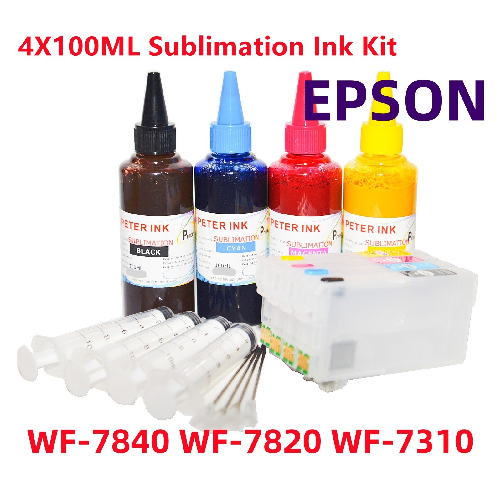400ML Premium Sublimation Refillable Ink Cartridge kit WF7840 WF7820 WF7310 812
