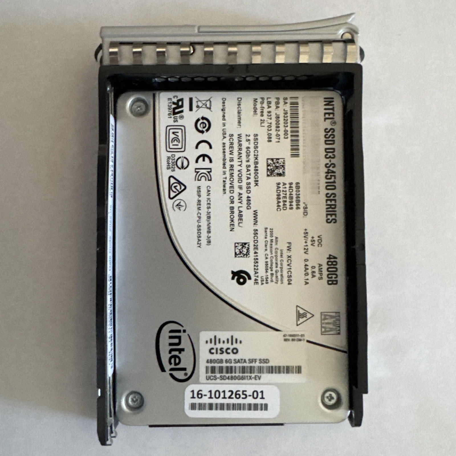 Cisco UCS 480 GB 2.5 in  6G SATA Intel SSD - UCS SD480G6I1XEV-D