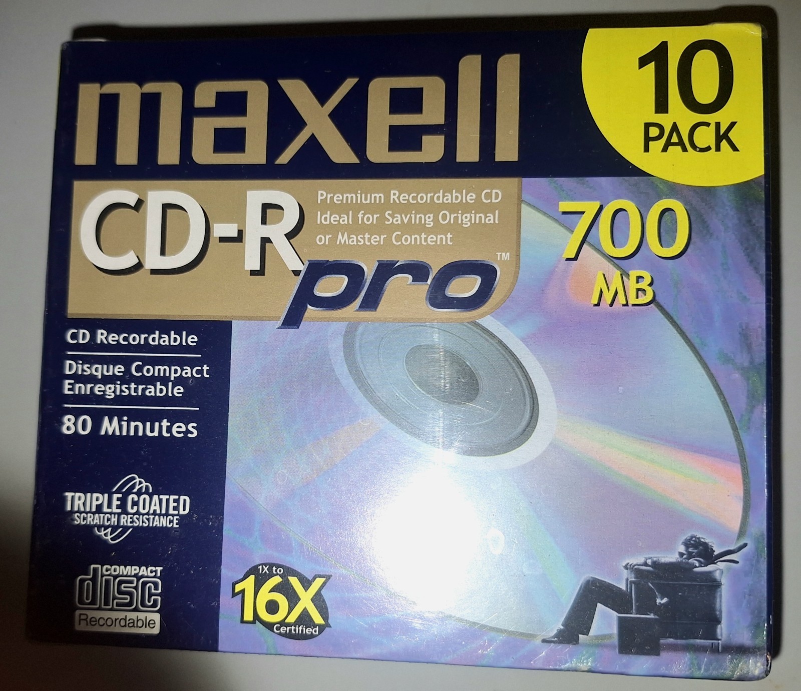 Maxell CDR Media 24x 700MB 80min CD~R Pro 700 (10~Pack) BRAND NEW &  SEALED 