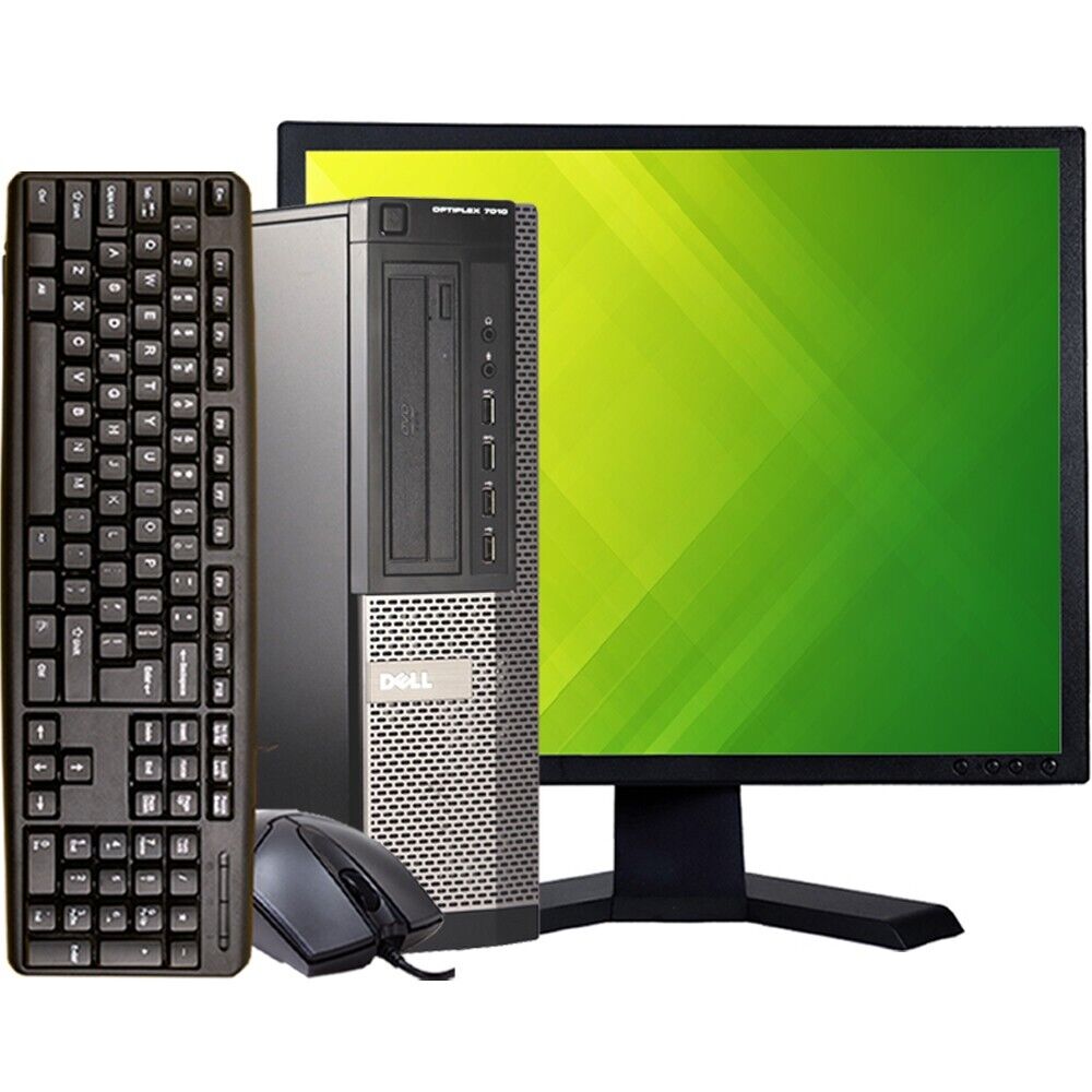 Dell Desktop Computer PC 8GB RAM 500GB HD 17in LCD Windows 10 Wi-Fi DVD/RW