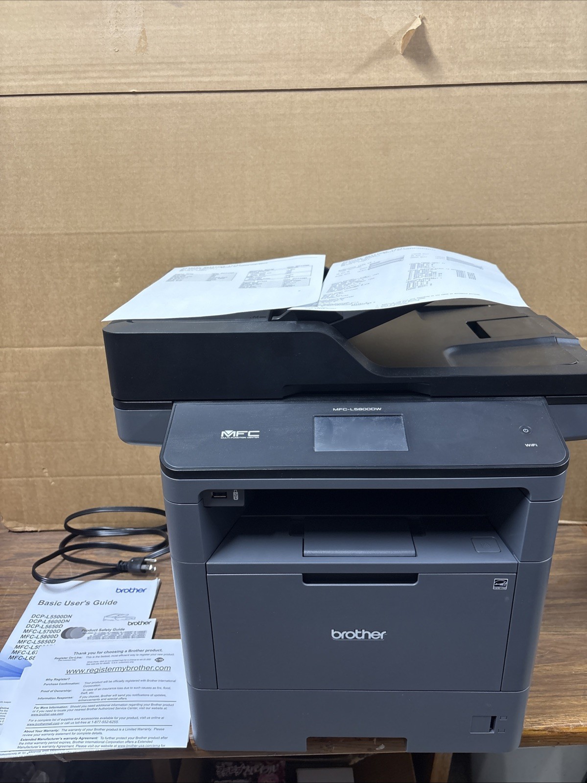 Brother MFC-L5850DW Monochrome Laser All-In-One Printer Duplex, 8.1k pgs, TESTED