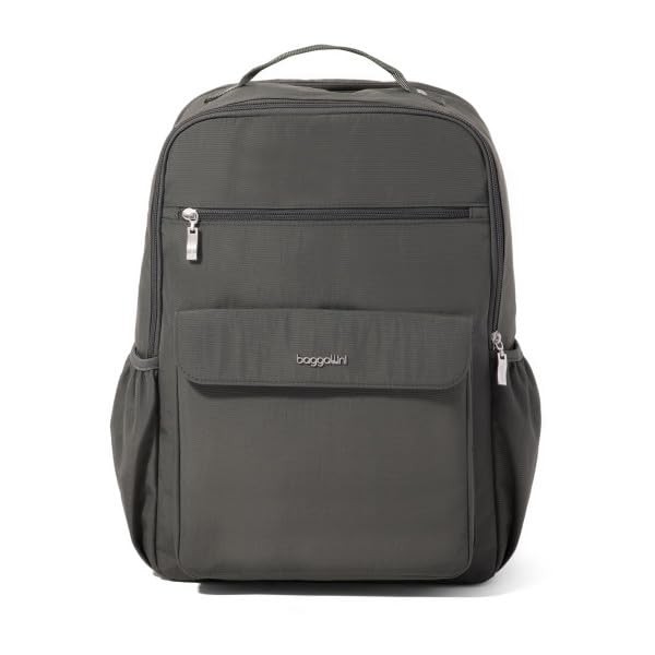 Baggallini Everyday Laptop Backpack - 11x15.5 Lightweight One Size, Charcoal