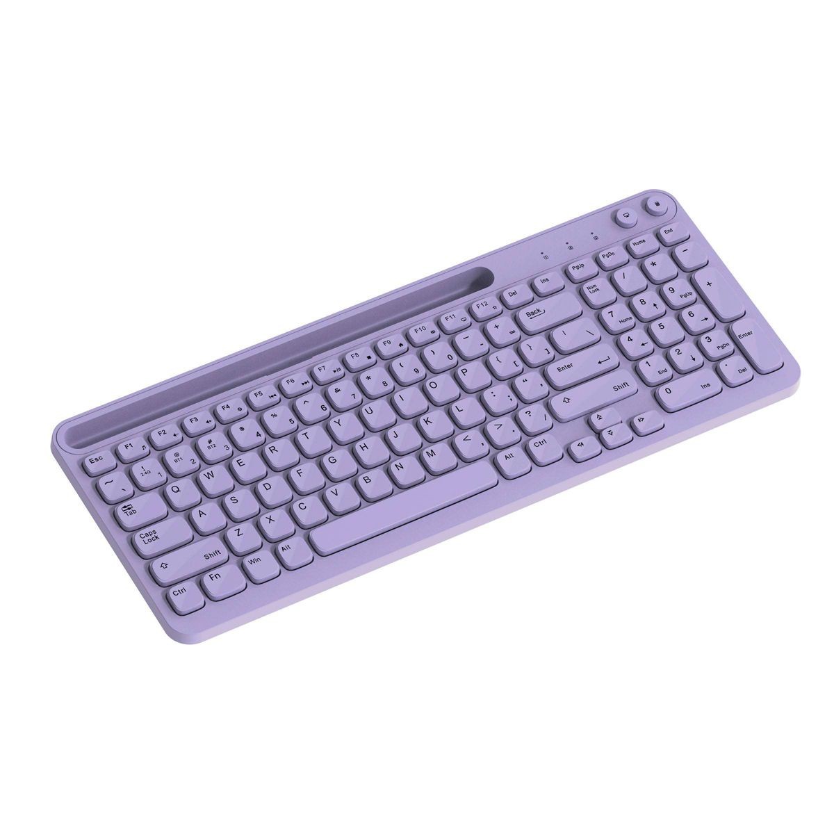 North Full Size Wireless Keyboard with Built-in Phone/Tablet Stand ( Lavender )