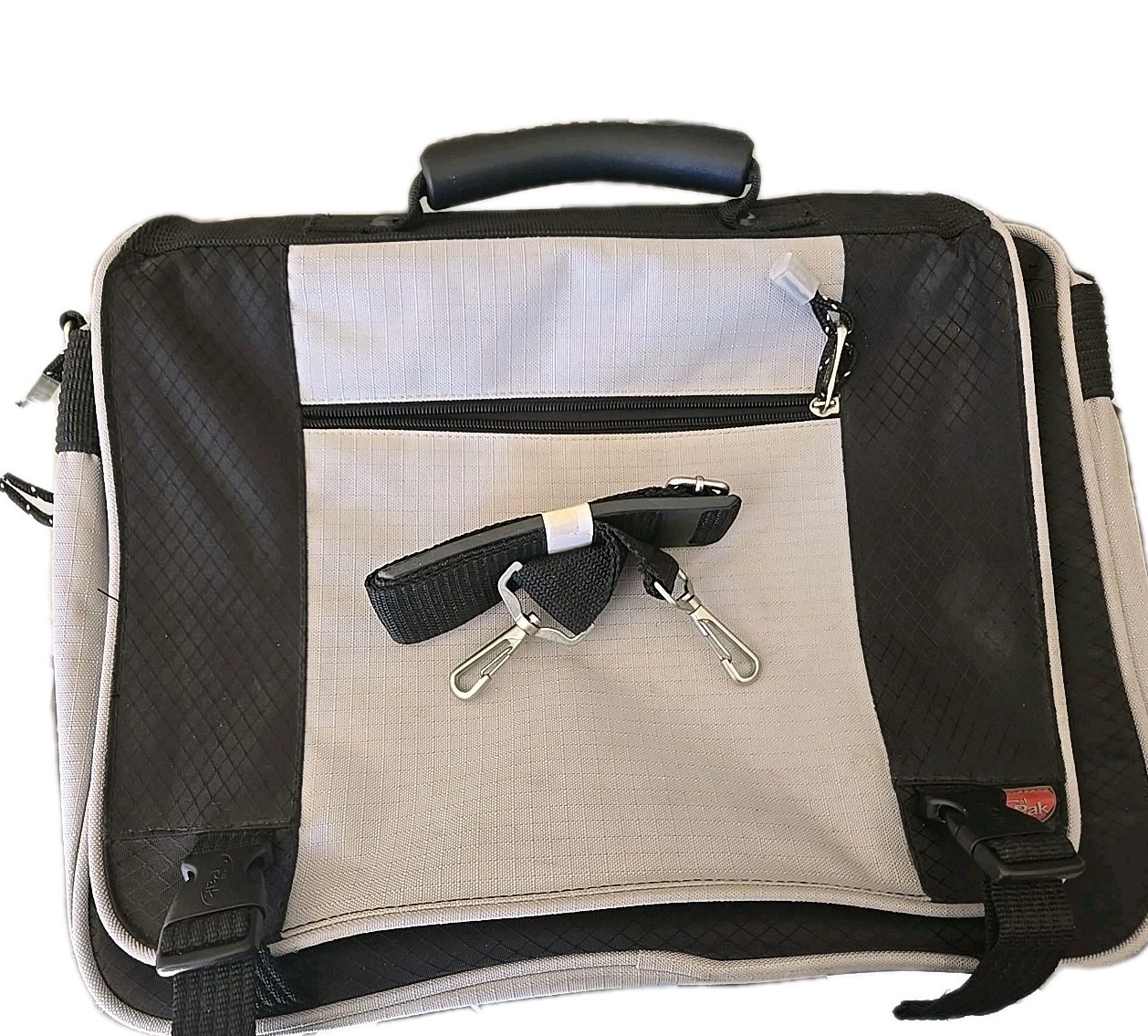 CalPak Laptop Bag Gray Travel Work Messenger Briefcase Carry On Shoulder Tote