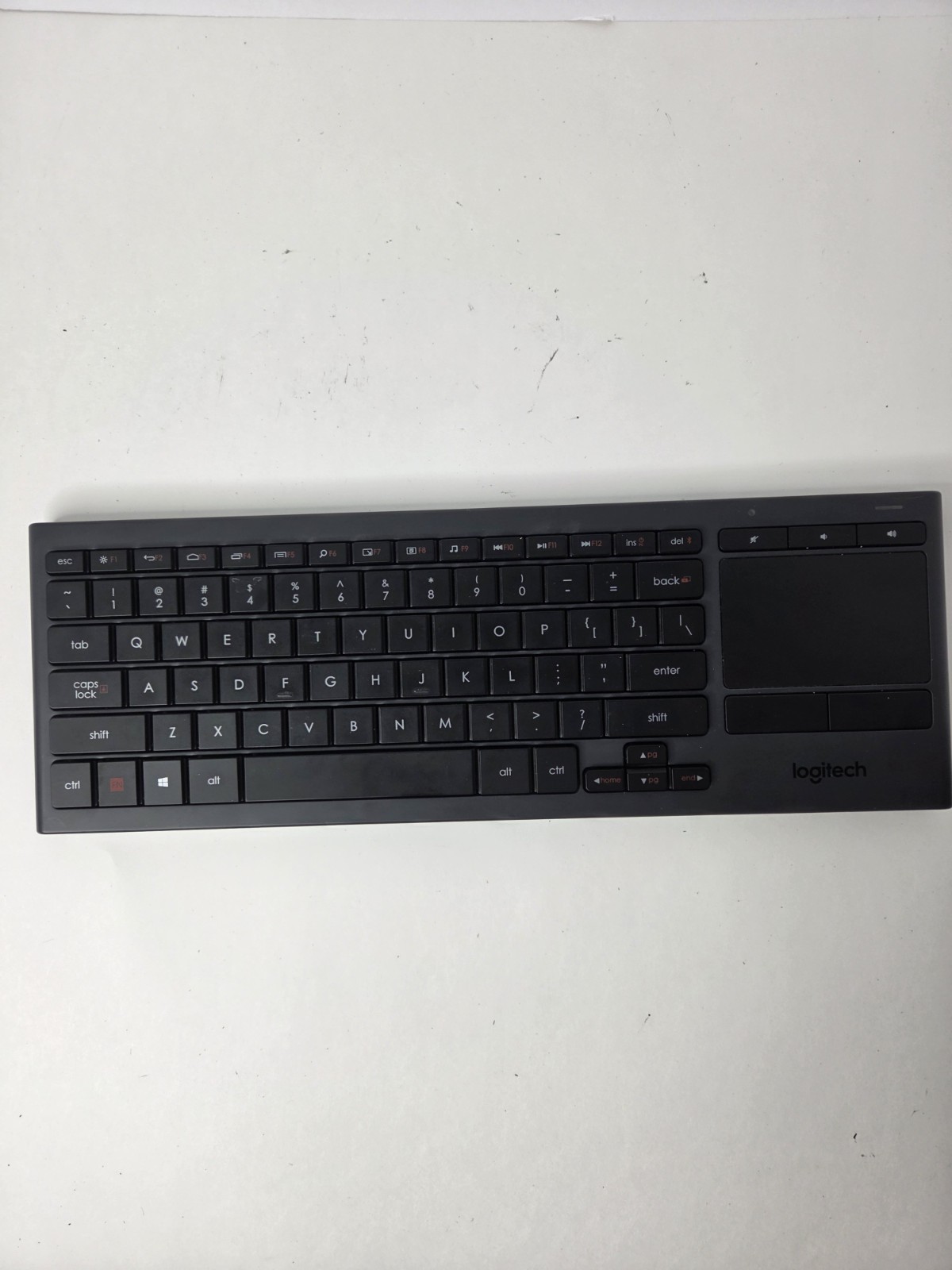 Used - NO RECEIVER - Logitech K830 Illuminated living room Keyboard