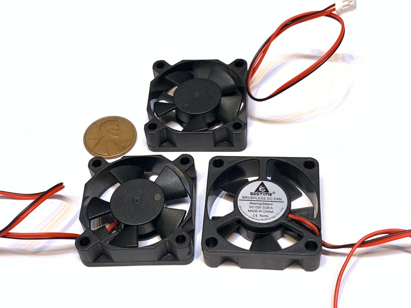 3 Pieces Gdstime 35mm 35x10mm 3510 DC 12V 2Pin mini Ventilation Cooling Fan A16