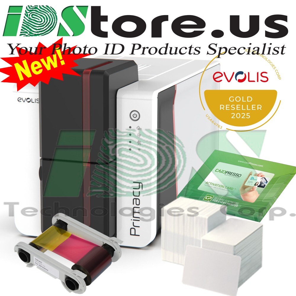 Evolis Primacy 2  Expert Single Side Mag Complete Photo ID Card Printer System