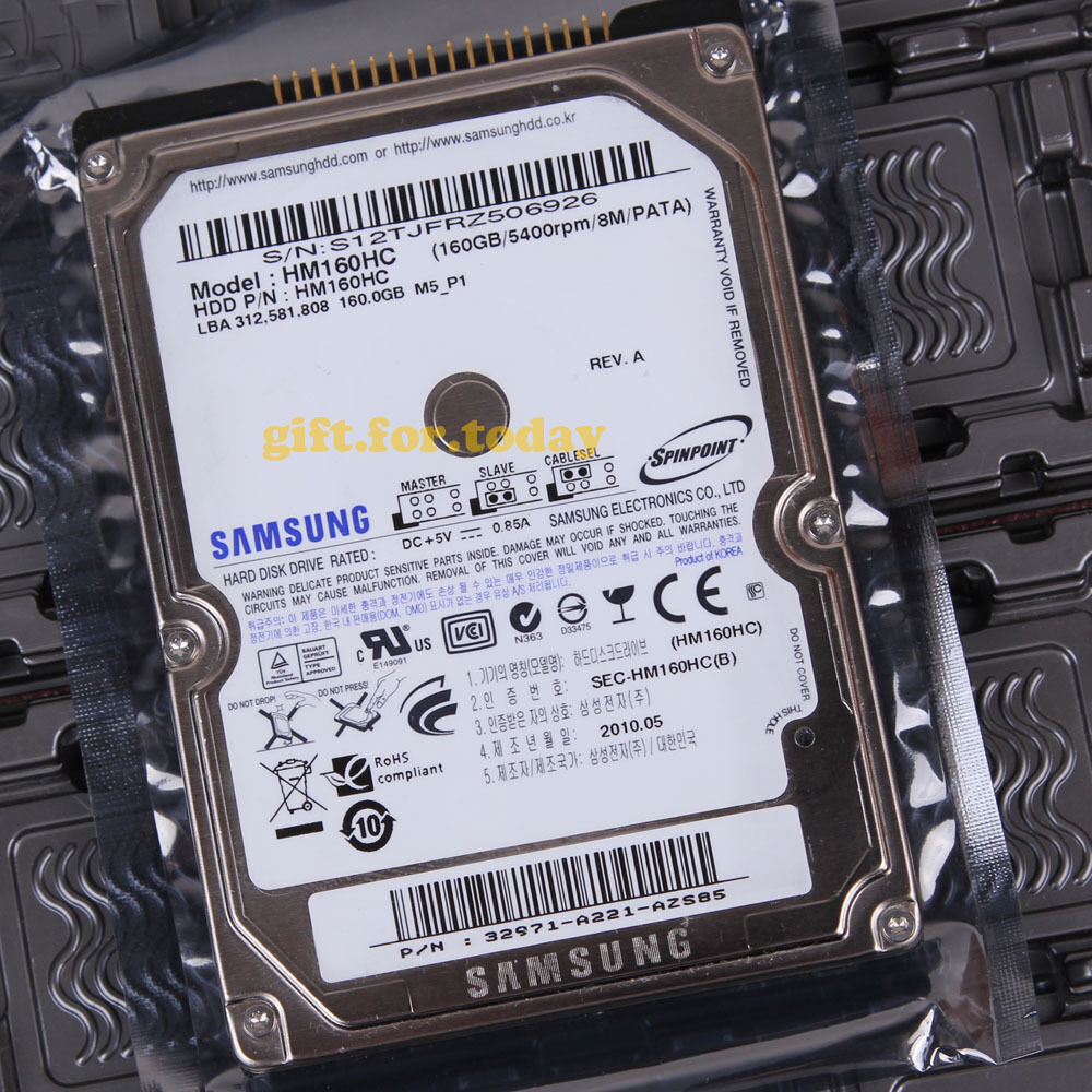 For SAMSUNG 160 GB 5400 RPM IDE 2.5" (HM160HC) Internal Hard Drive HDD