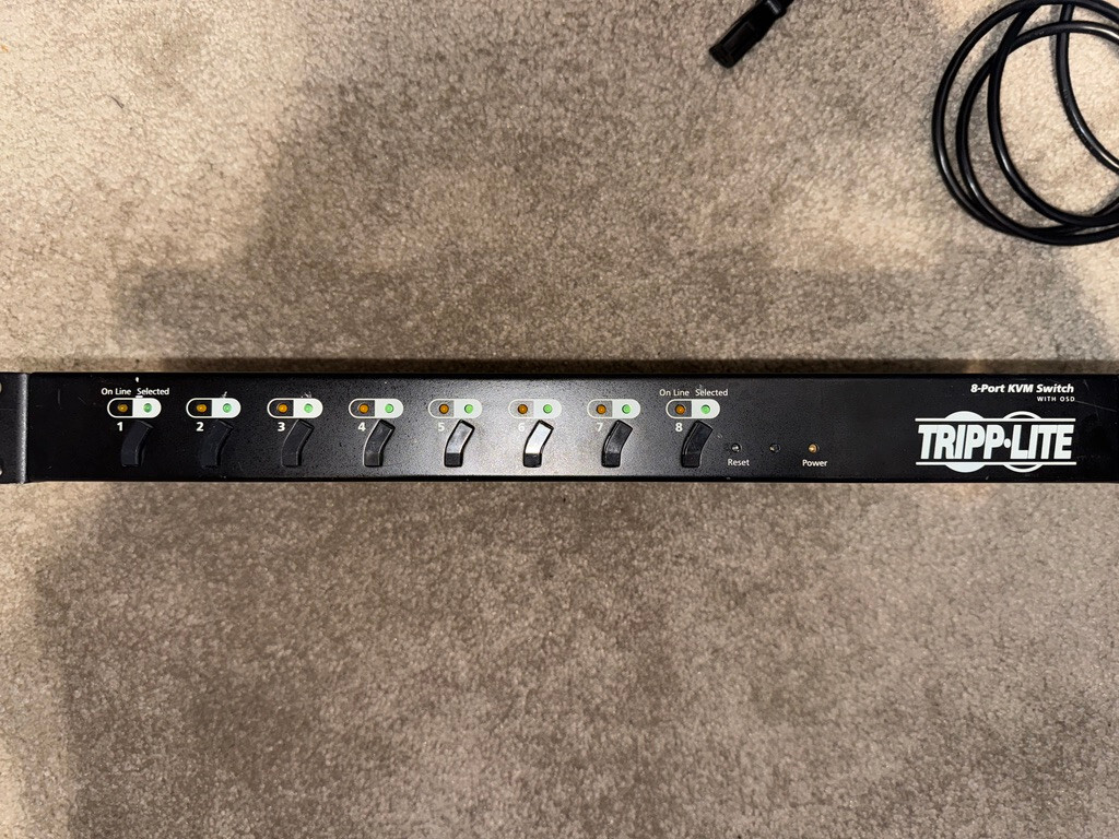 Tripp Lite 8-Port KVM Switch w/ OSD Model CS-138A (Used) (RACKMOUNT VGA 8 PORT)