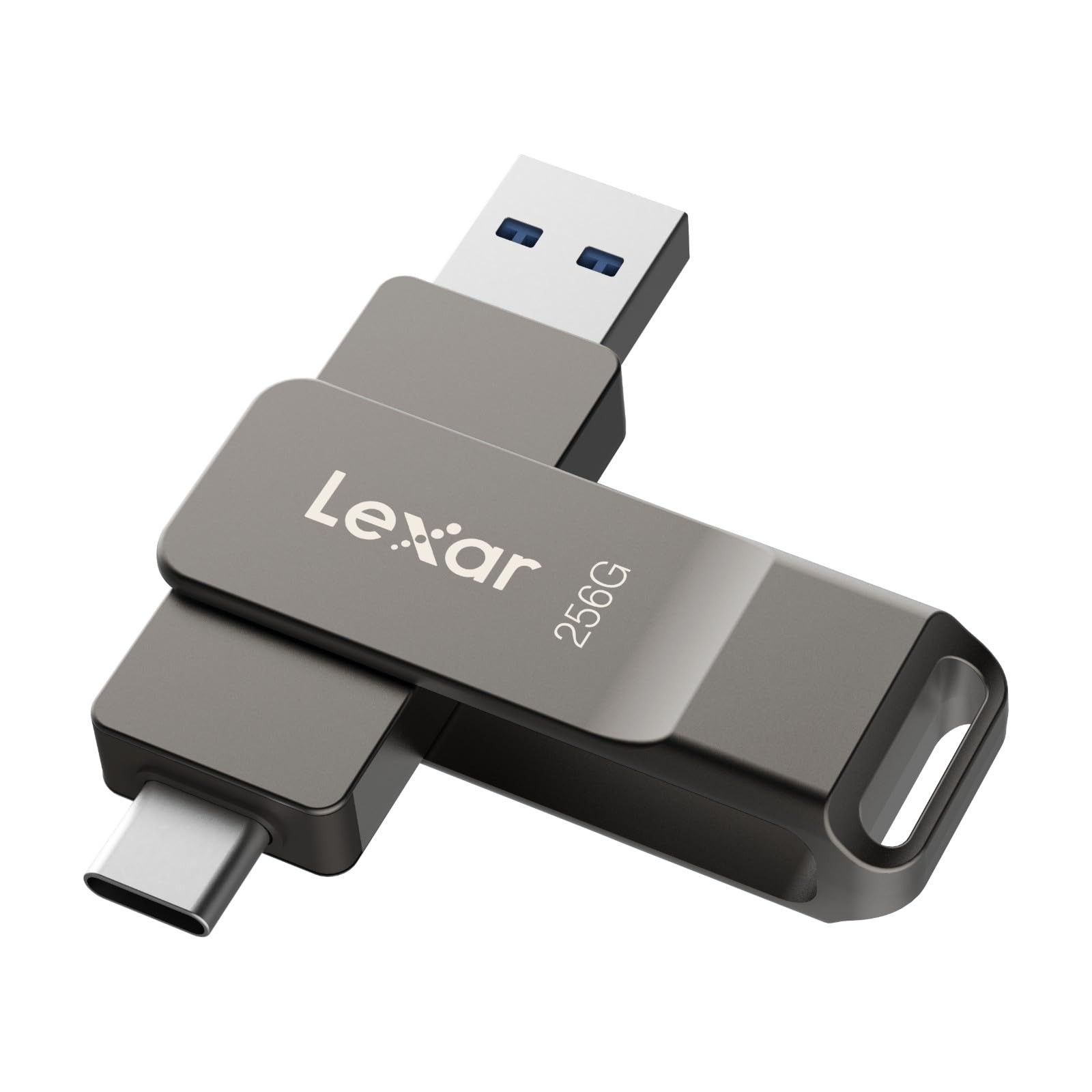 D40E 256GB Dual USB Type-C Jump Drive Titanium Grey