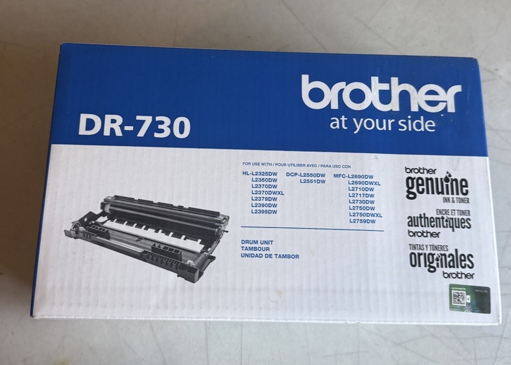 Brother DR-730 DRUM UNIT New Factory Sealed DR730 Genuine