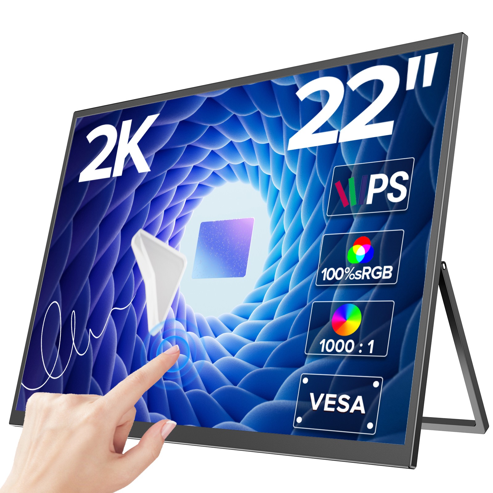 UPERFECT Touchscreen Portable Monitor 22" 2K Computer Display Gaming Monitor