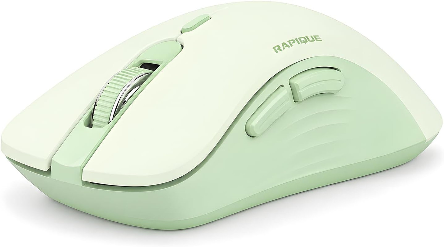 Bluetooth Wireless Mouse, Dual Bluetooth & 2.4Ghz, Sage Green