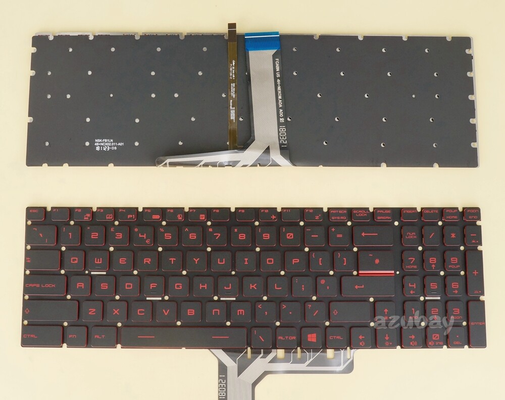 Keyboard For MSI MS-1799 MS-179B MS-179E MS-179F MS-17C6 MS-17E5 Red Backlit