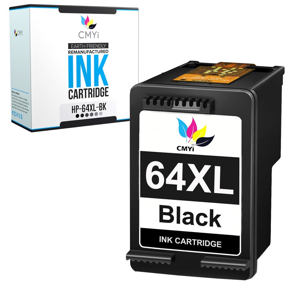 CMYi 1-Pack Replacement 64XL Black Ink Cartridge for HP ENVY 6220 6230 6232 6255