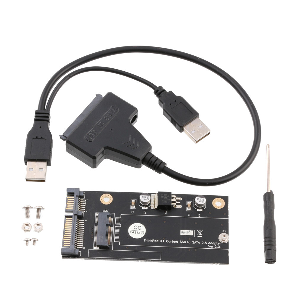 20+6 Pin SSD to SATA 2.5 or USB Adapter for Thinkpad Lenovo X1 Carbon