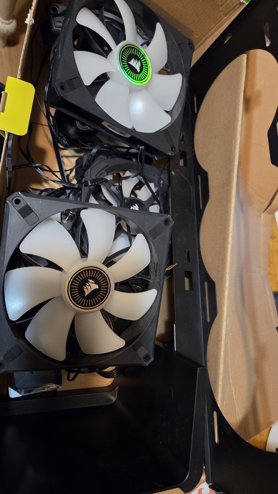 Box of 9 Computer Case Fans (varying sizes)