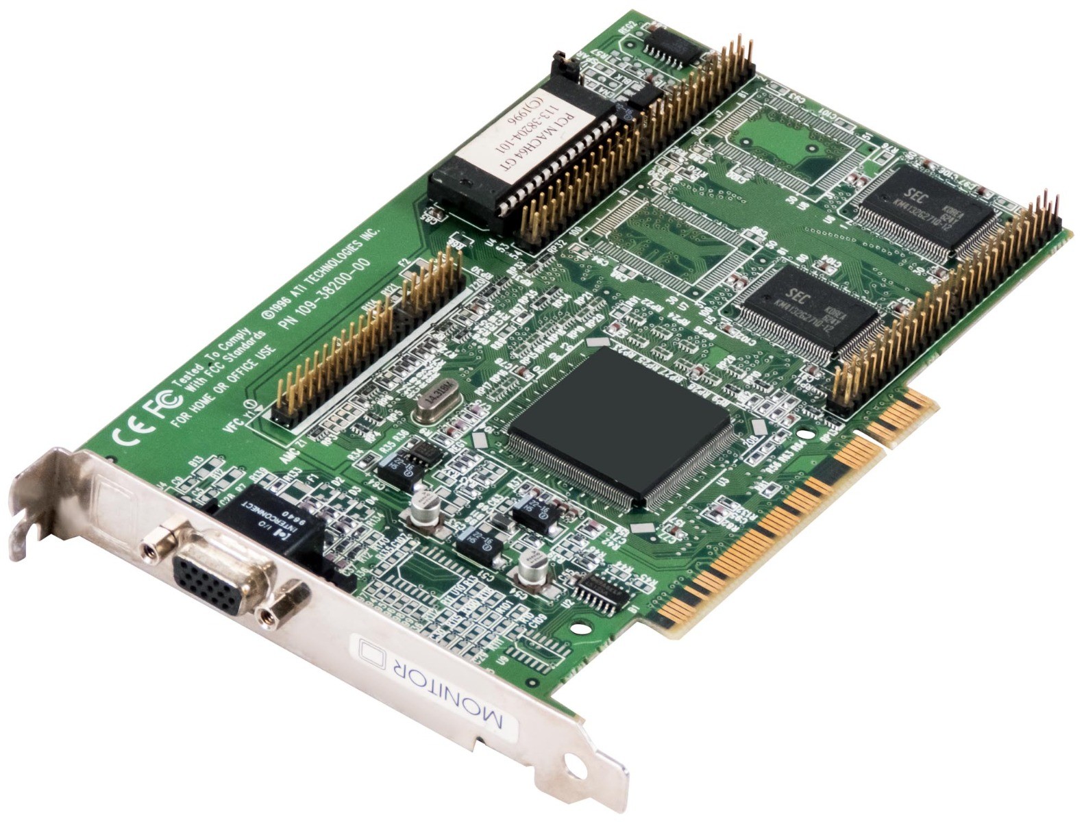 GRAPHICS CARD ATI 3D RAGE II 2MB 109-38200-00 PCI D-SUB