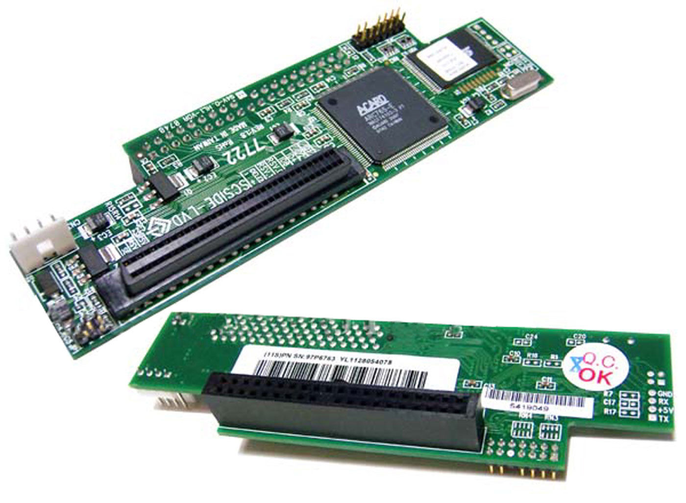IBM aCard IDE to LVD-SCSi Bridge Adapter AEC-7722IR Rev:1.8 RoHs BIOS Ver: 3.77I