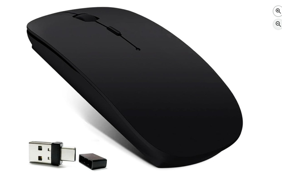 KLO Rechargeable Bluetooth 5.2/3.0/Type-C/USB-2.4G Mouse for MacBook/MacBook ...