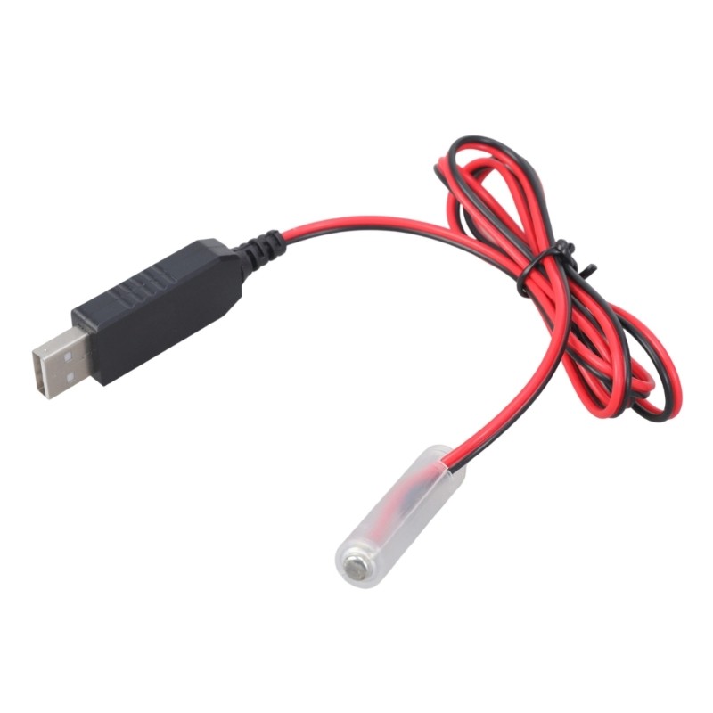 USB Powered 1.5V 3A Dummy Battery Cable For Energy Efficient Electronics Use