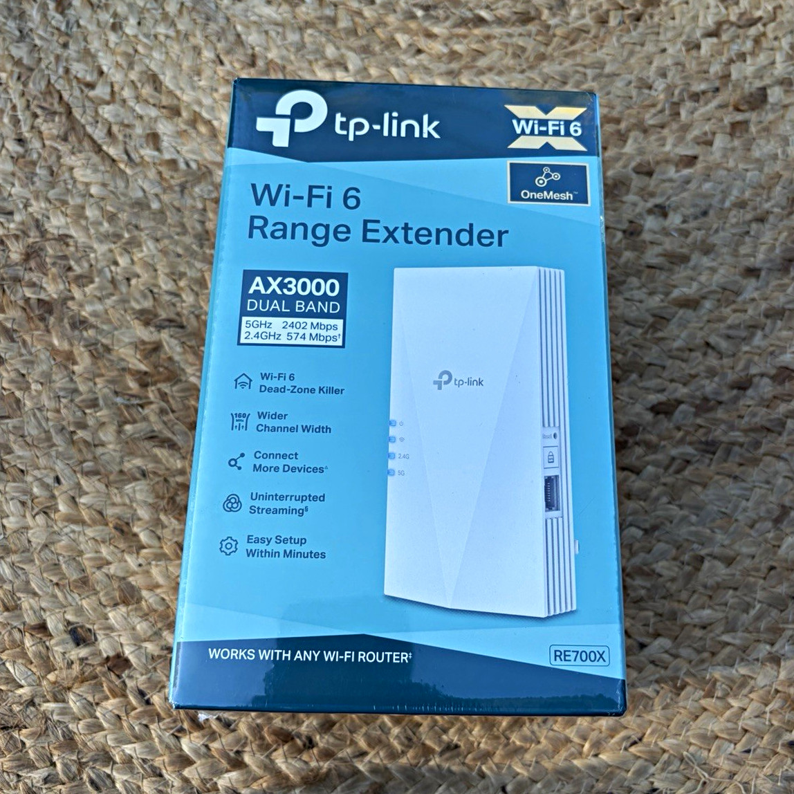 TP-LINK RE700X AX3000 Wi-Fi 6 Dual Band Range Extender OneMesh Ethernet