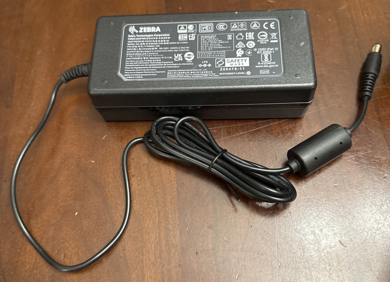 24V AC Adapter Charger For Zebra SAWA-52-312524 Printer P1076001 P1076001-006