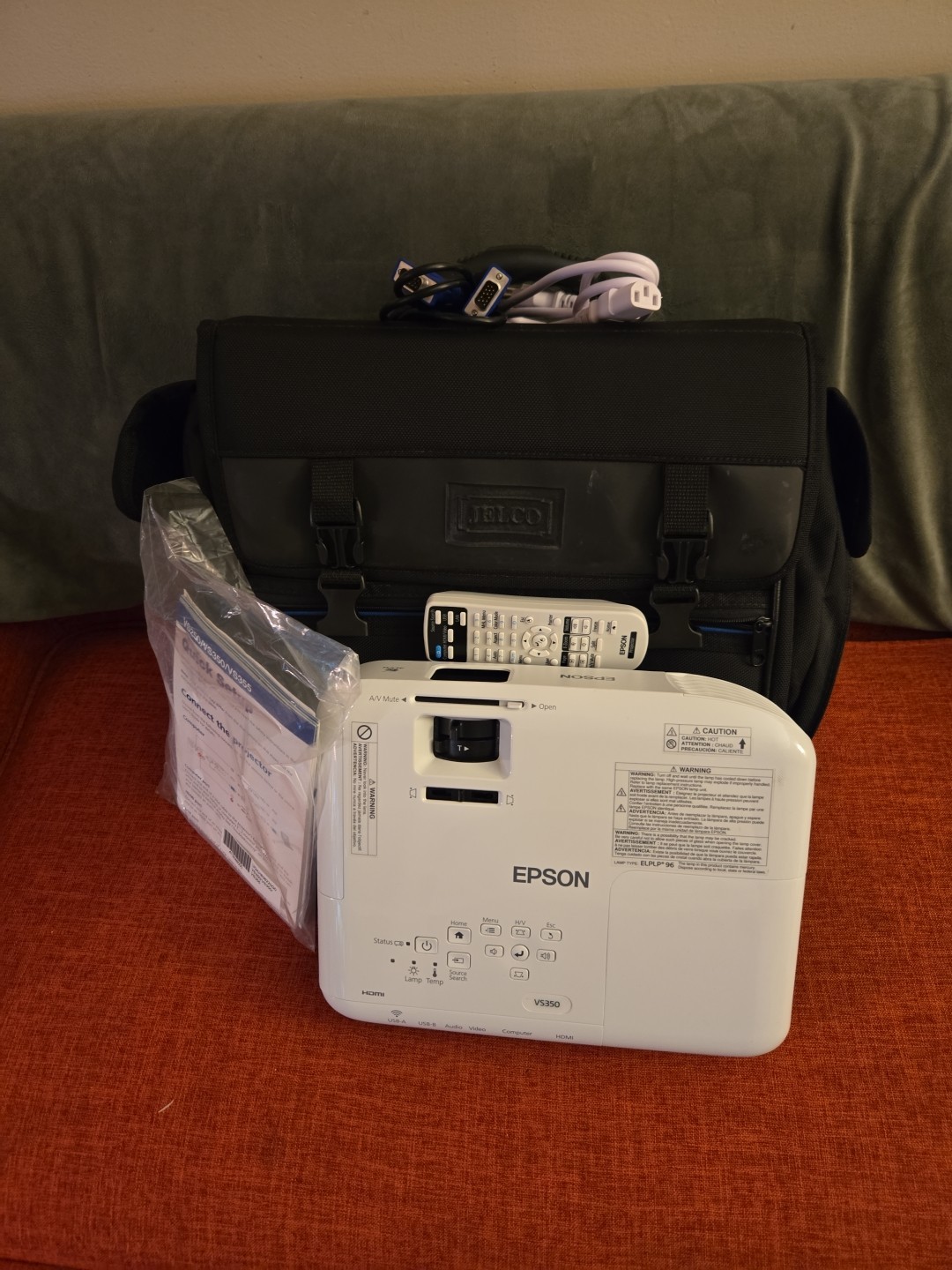 Epson VS350 Ultra bright compact Projector. Used 2x. With Cables, Case, Rmote