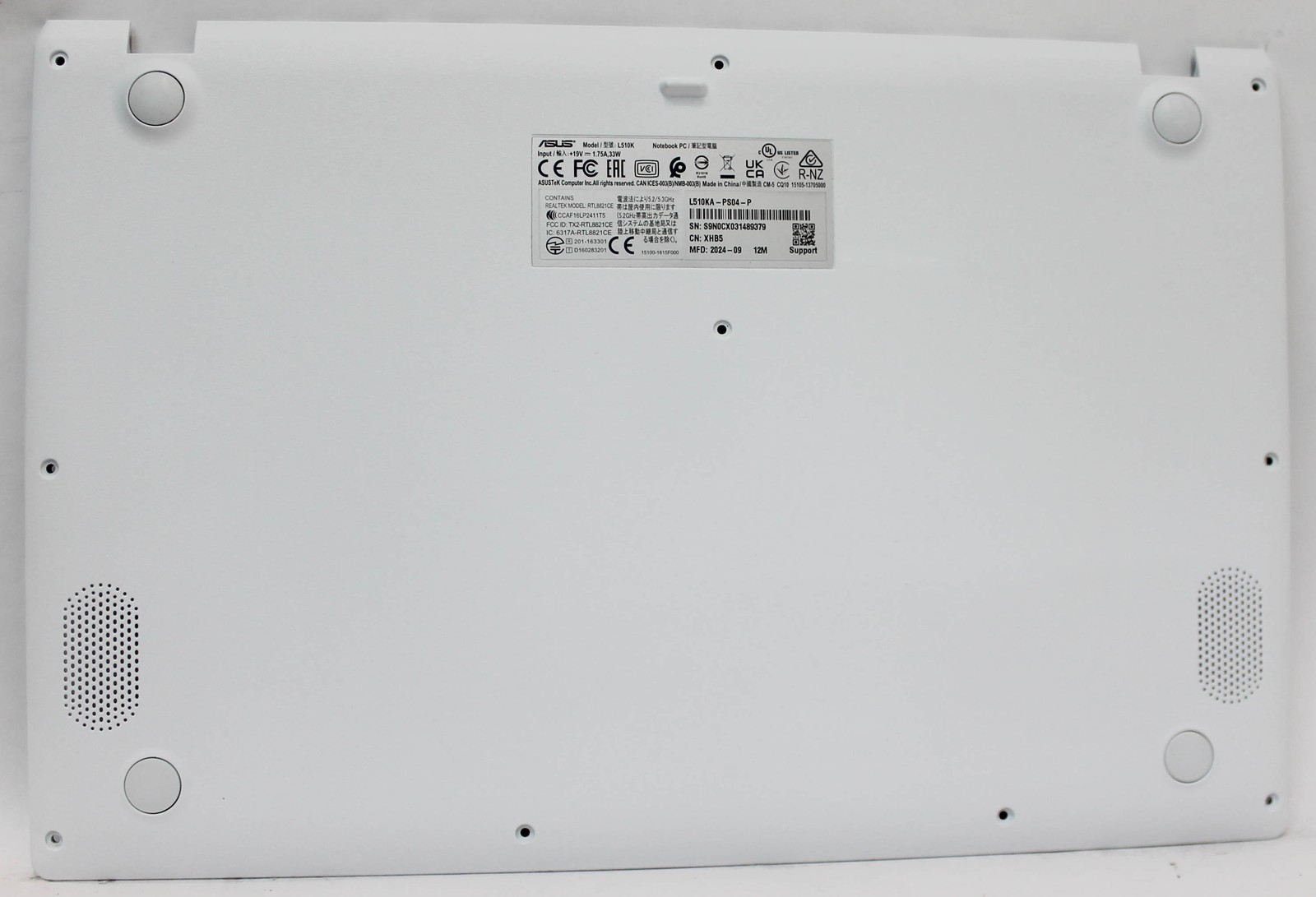 90NB0UJ2-R7D010 ASUS White Bottom Base Cover Vivobook Go 15 L510KA Grade A