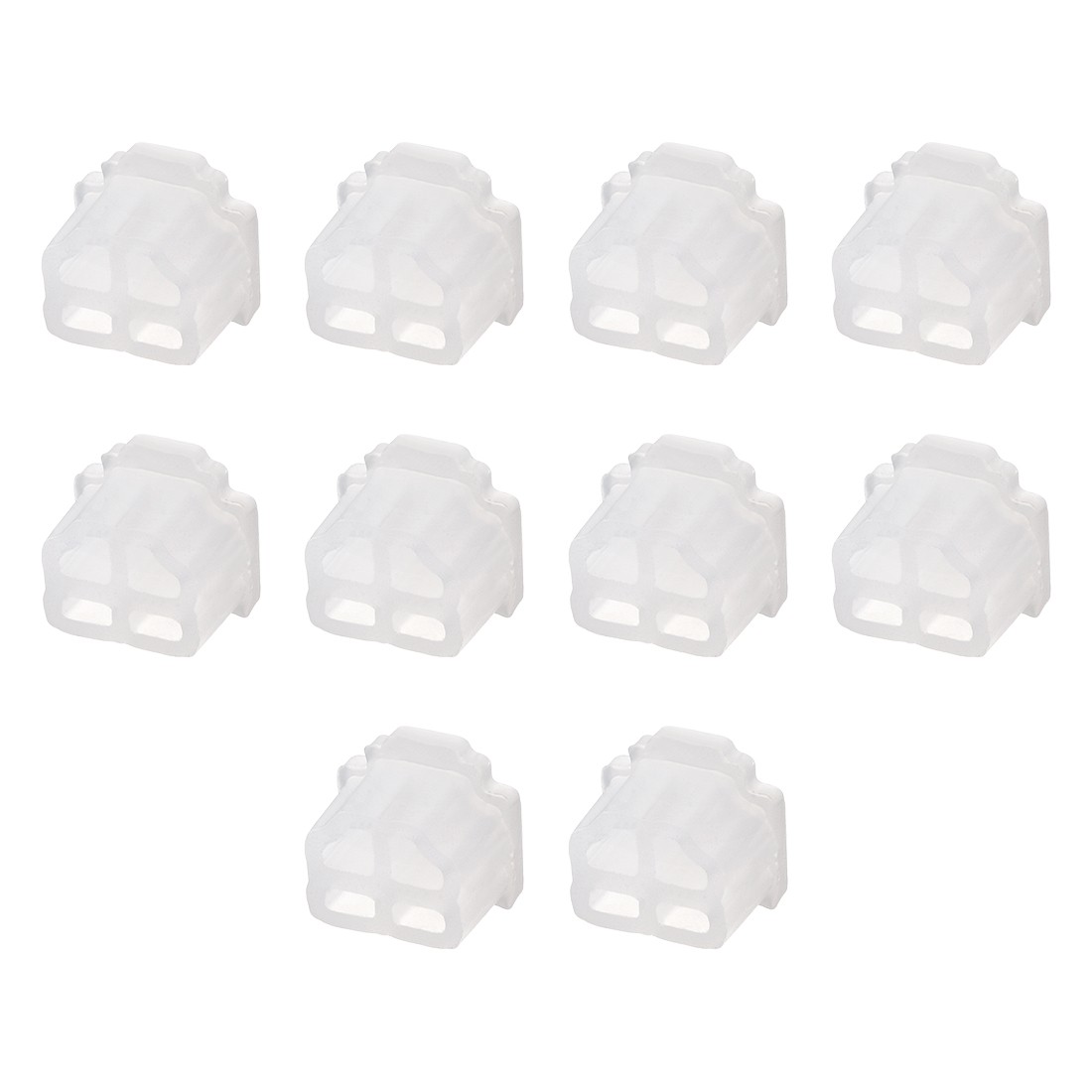 Silicone Telephone Modular Port RJ11 Anti-Dust Stopper Cap Cover Clear 10pcs