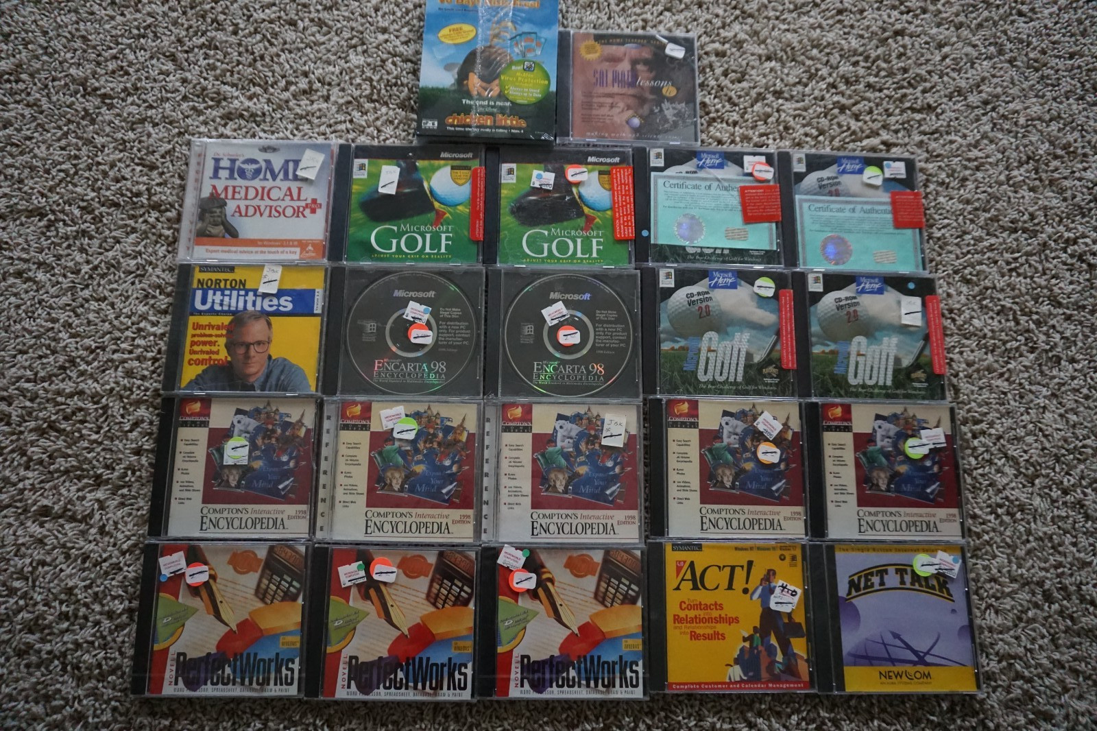 NEW LOT OF 22 VINTAGE MICROSOFT EDUCATIONAL CD ROM'S Sealed in Plastic 1990s