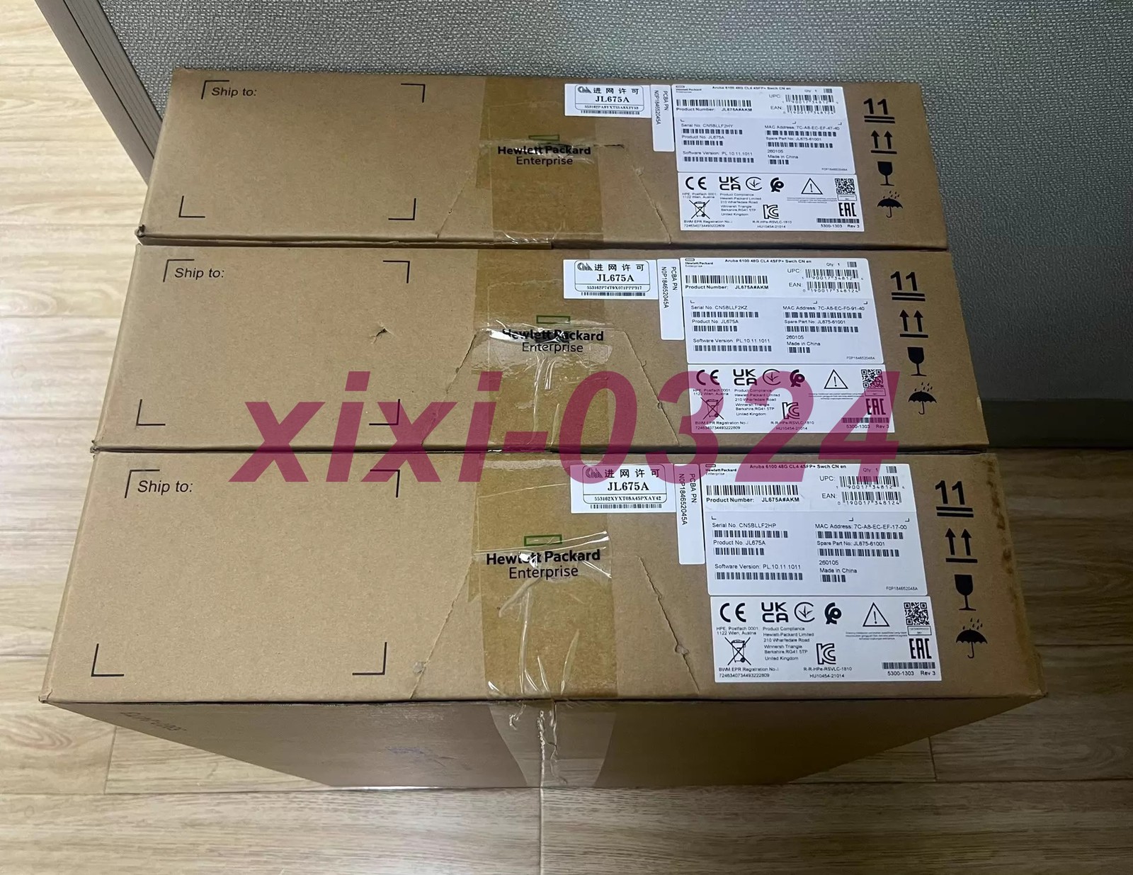 1PCS NEW  HPE  JL675A  Aruba 6100 48G CL4 4SFP+  switch  DHL shipping