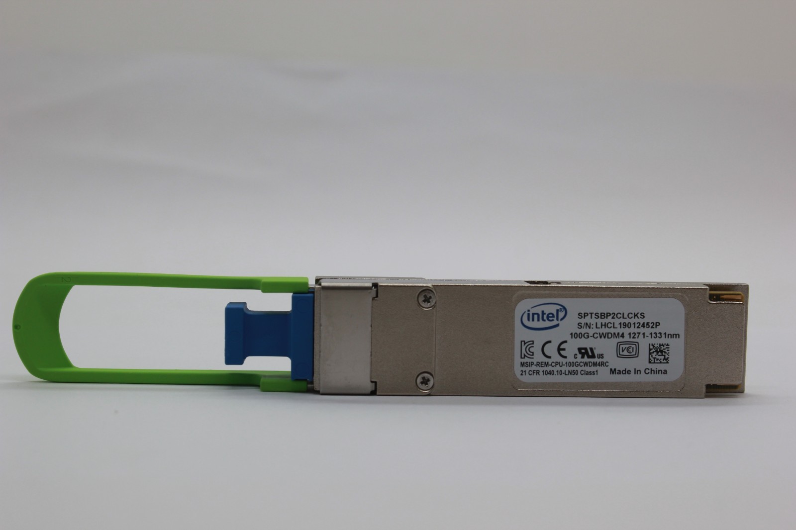 SPTSBP2CLCKS Intel 100G-CWDM4 1271-1331NM QSFP Dual LC Transceiver