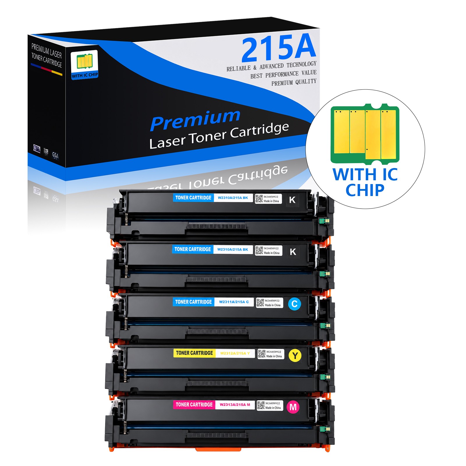 [With Chip]5 x Toner W2310A Compatible with HP 215A Pro M155 MFP M182nw M183fw