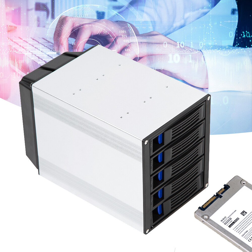 6 Gbps 5 Bay SATA HDD SAS Docking Station Offline Clone 2.5/3.5" Hard Drive Bays