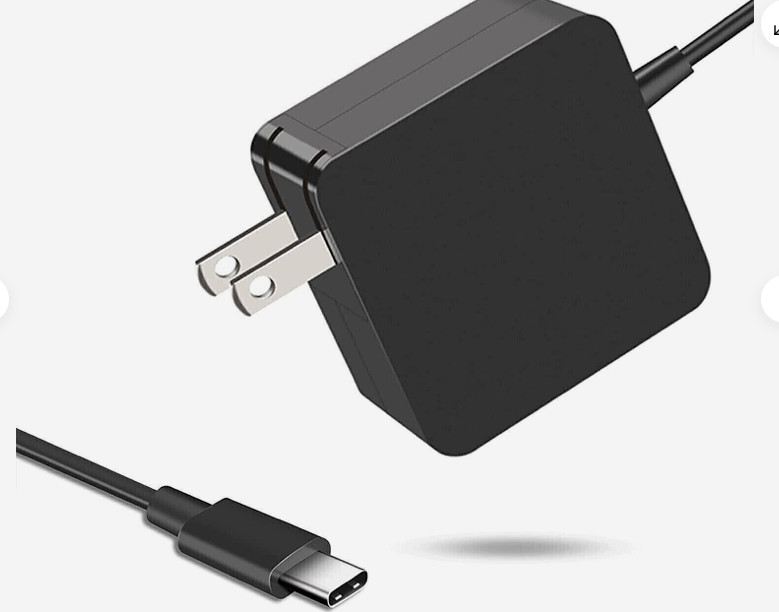 PD 45W USB-C Adapter Charger w/ Power Cord for Select Lenovo Chromebook Models