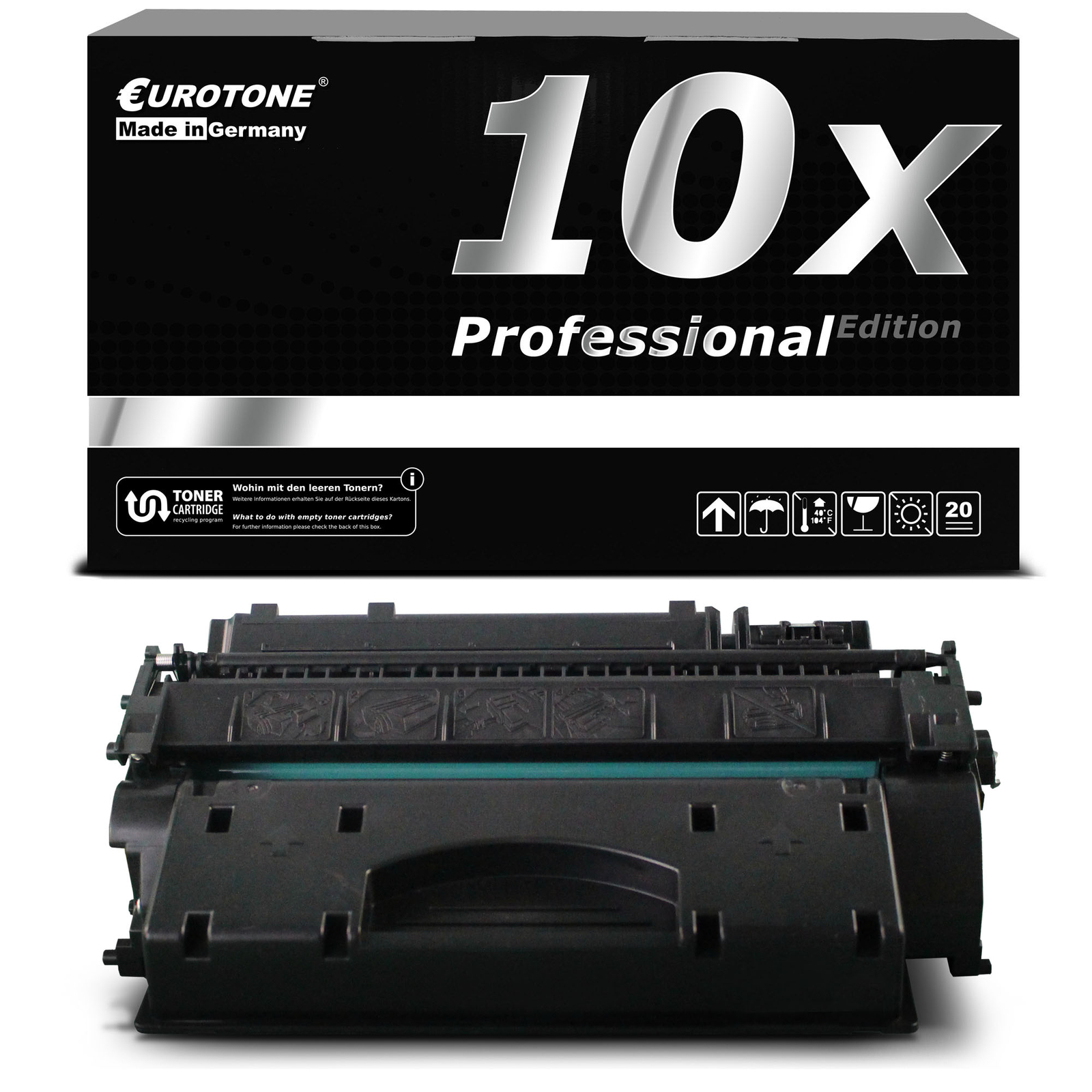 10x Eurotone per Cartridge XXL F R HP Laserjet P-3011 P-3015-DN P-3015-X