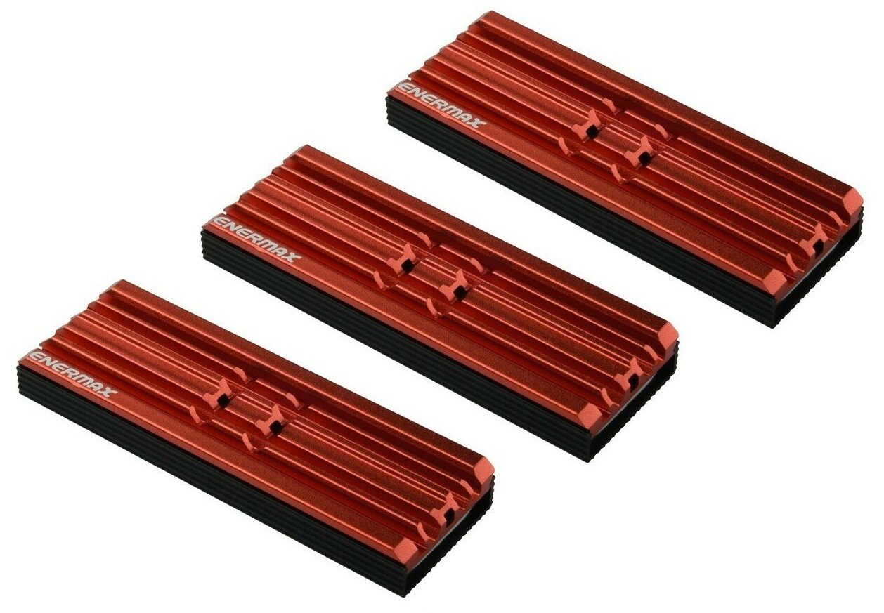 Enermax M.2 2280 NVMe SSD Double-Side Heatsink for PC / PS5 Cooling - 3 Pack
