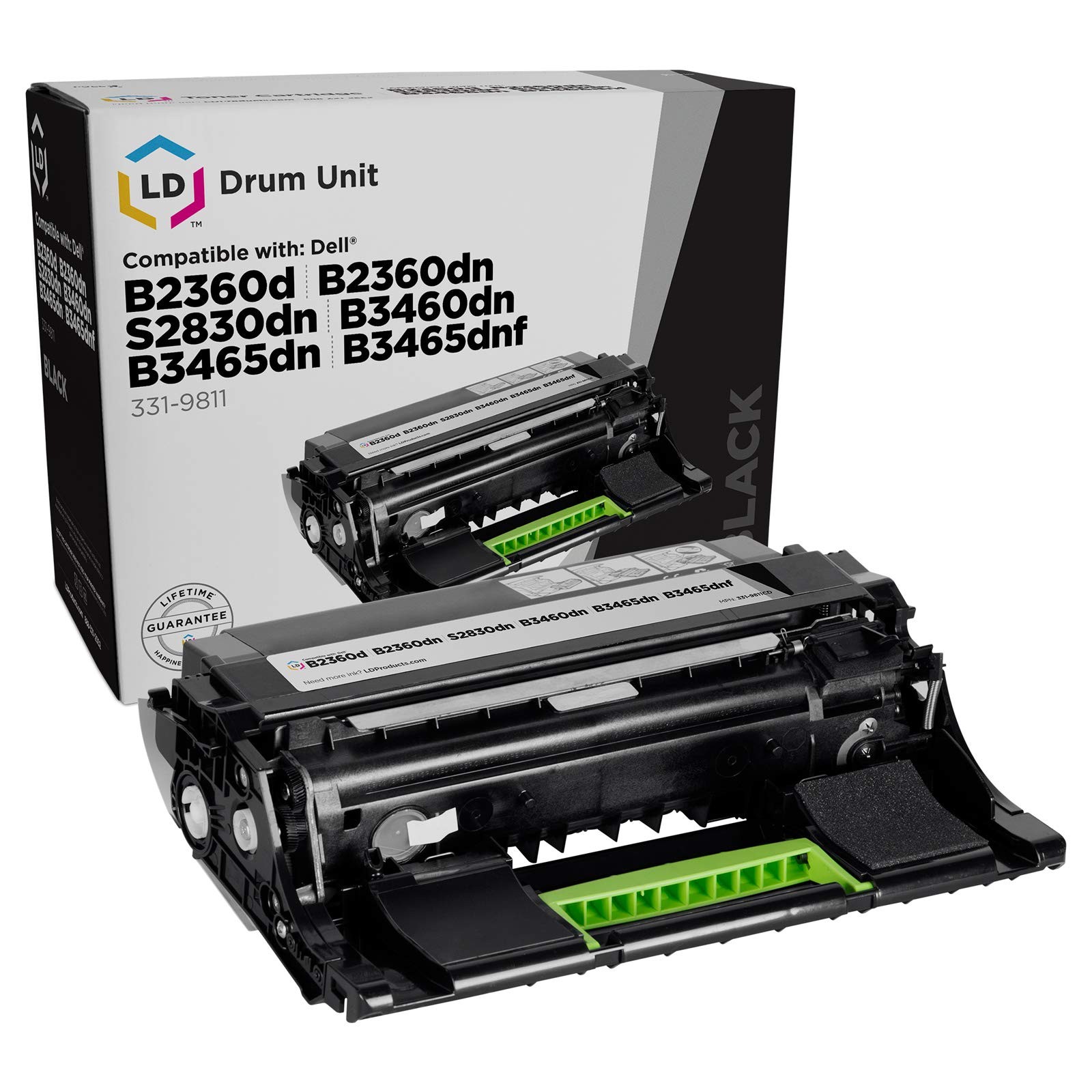 LD Compatible Dell 331-9811 Drum Unit for Laser B2360d B2360dn B3460dn B3465dnf