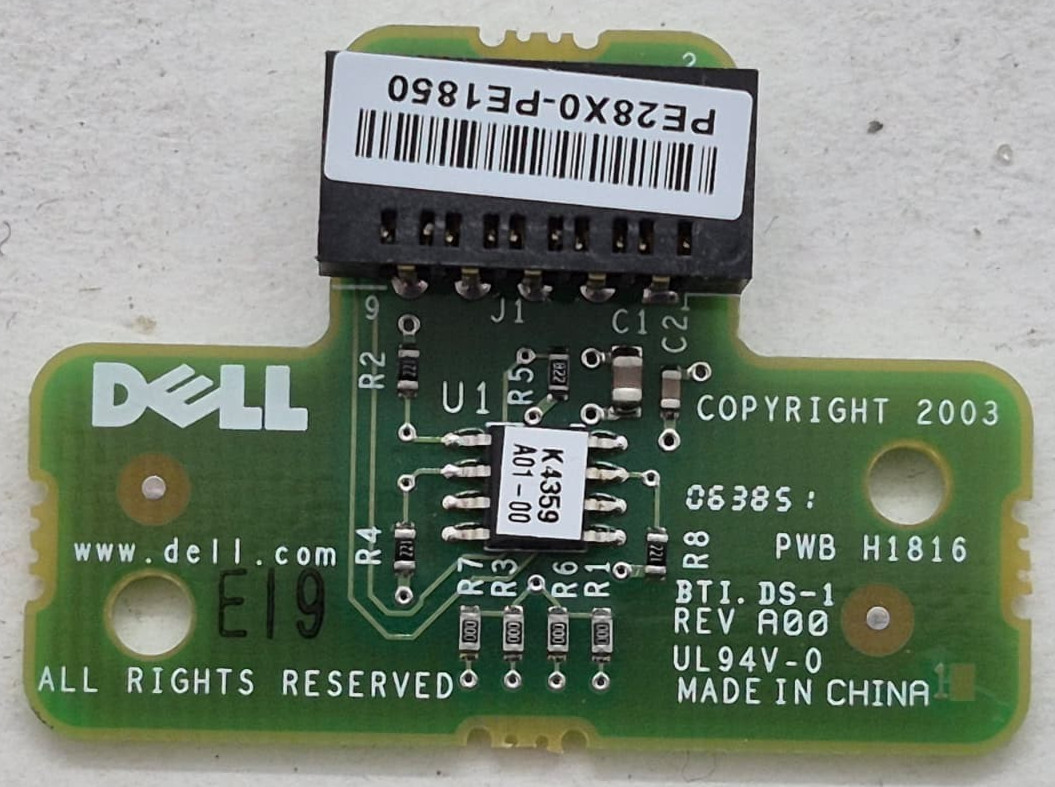 Dell PowerEdge 1850, 2800, 2850 Server RAID Key Card PE28X0-PE1850