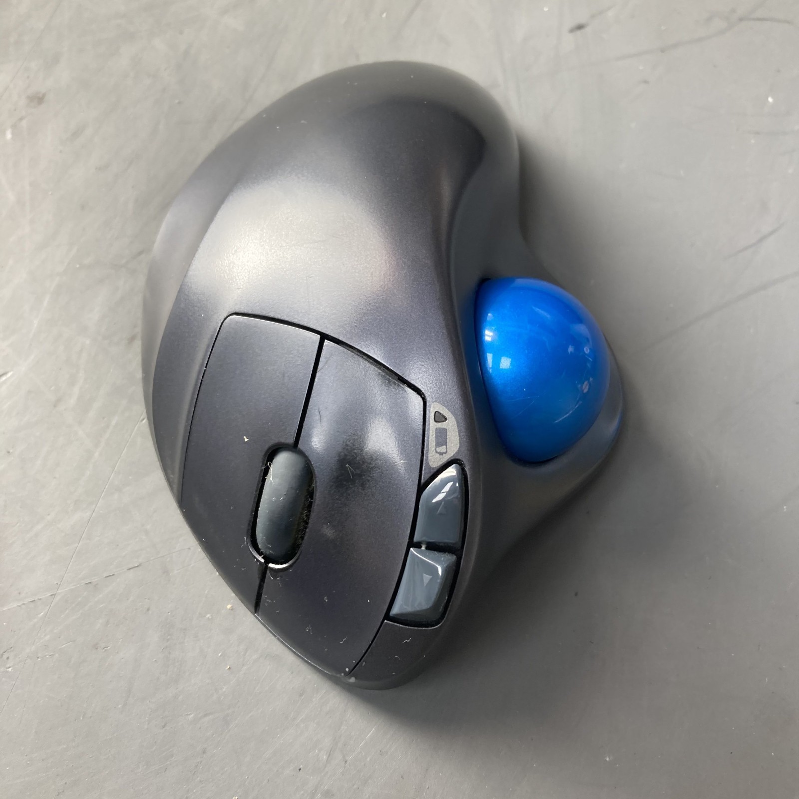 Logitech Logi M570 Wireless Trackball Mouse & Paired Receiver Blue Ball