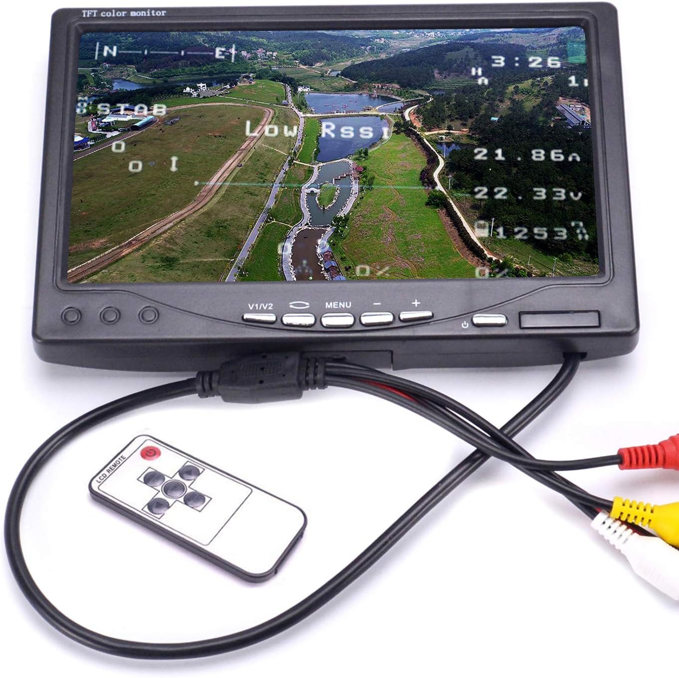 RC 7 Inch FPV Monitor 1024X600 IPS LCD Display Screen Monitor with Hood Sun Shie