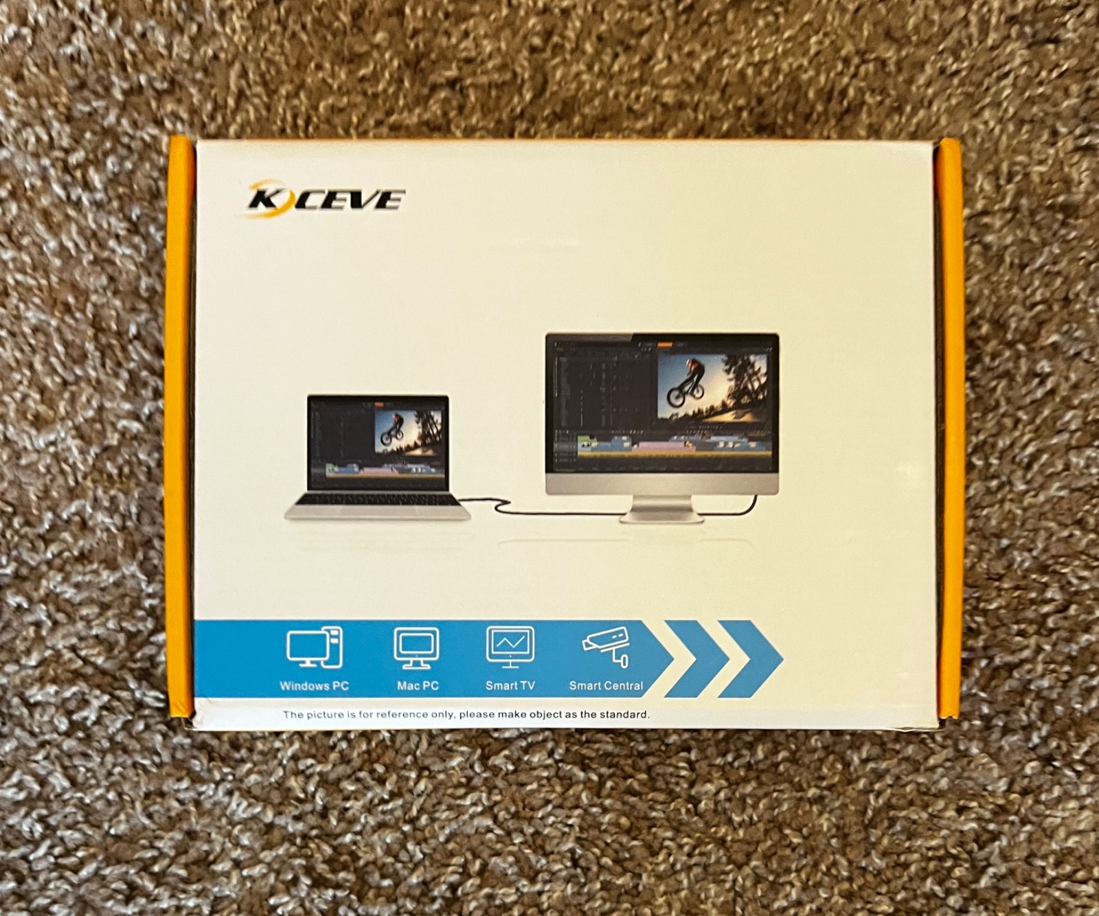 KCEVE HDMI KVM Switch, 2 Port USB HDMI 4K@60Hz Switch Box kc 201 with CABLES