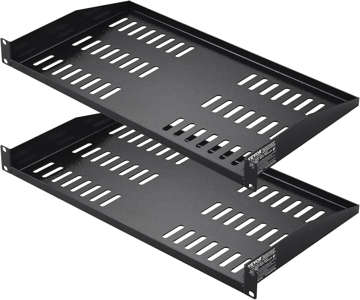 VEVOR 2PCS 1U Server Rack Shelf, Universal Vented Rack Mount Cantilever Tray for