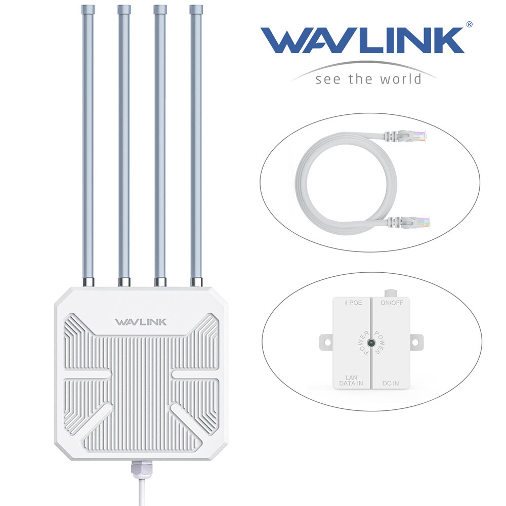 WAVLINK WiFi6 Outdoor Extender with PoE & IP67 Waterproof for Ultra Easy Setup